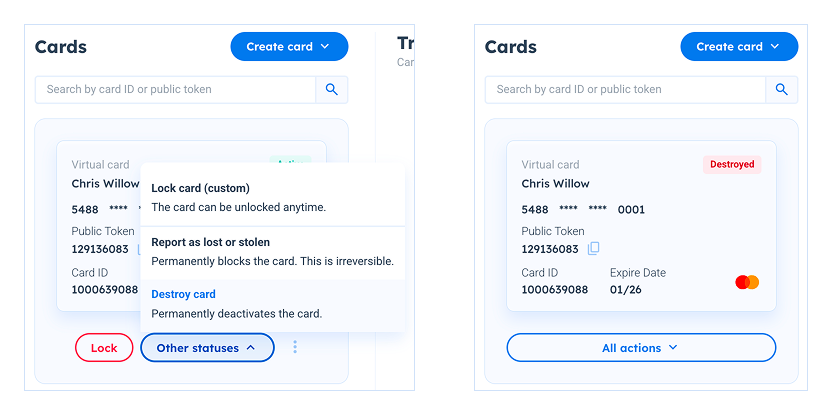 Destroyed card illustration