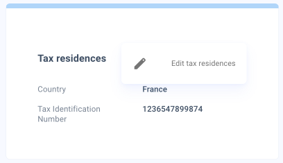 Tax Residence edit